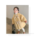 Autumn And Winter Girls Thick Coat Bow